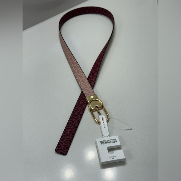 Michael Kors Pink and Burgundy REVERSIBLE Women\'s Belt M NWT main image 8
